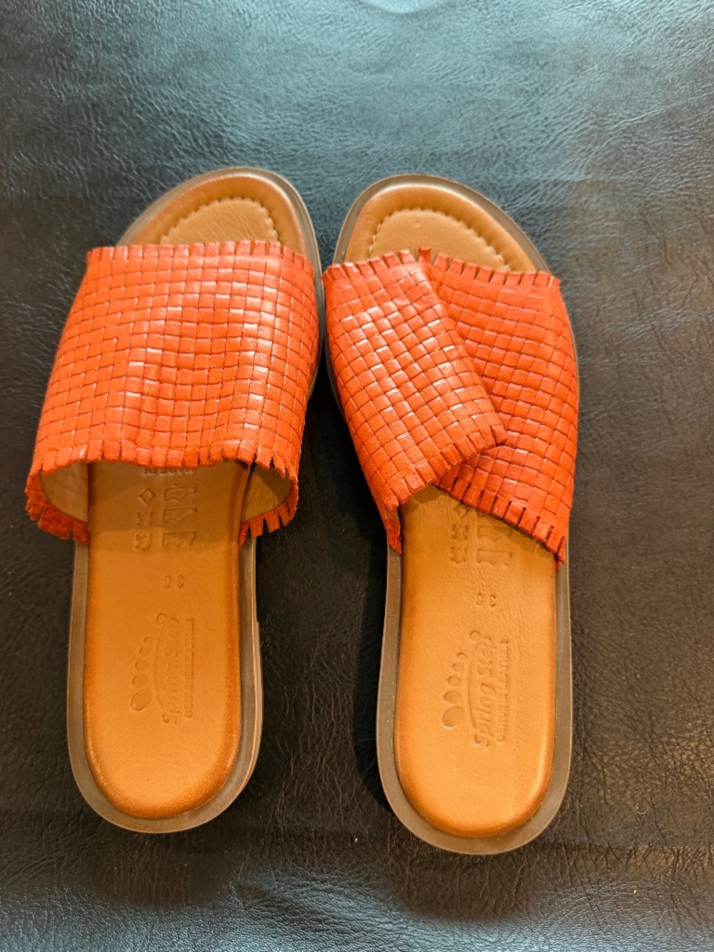New Orange Slip on Sandals Size 8 by Spring Step